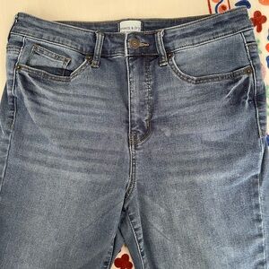 Crown & Ivy Blue Straight Leg Jeans